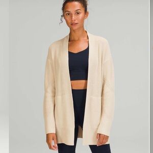Lululemon Cashlu Sweater Wrap White Opal XS/S